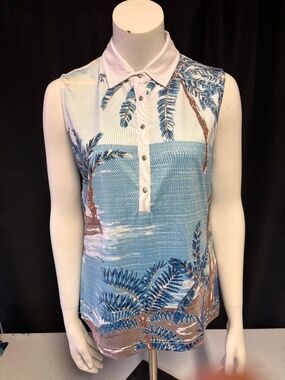 Beautiful womens size medium Daily Sports sleeveless golf polo